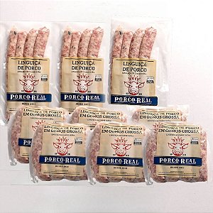 PORCO REAL - Kit Promo Linguiças - 6 Gomos e 3 Fininhas