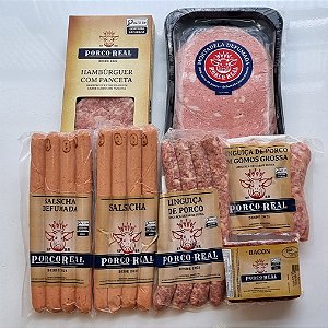PORCO REAL - Kit Degustação de todos os produtos Porco Real (Bacon Tam.: M)