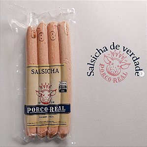 PORCO REAL - SUPER PROMO - Salsicha com quatro unids - Peso variável entre 275 e 300g