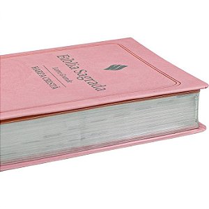 Bíblia Sagrada NAA c/ Harpa Cristã e Letra Grande Rosa SBB