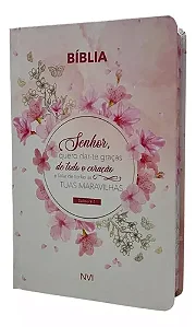 Bíblia Sagrada Nova Versão Internacional Capa Dura Floral