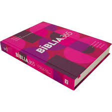 Biblia 365 Roxa Feminina NVT Letra Grande Capa Dura
