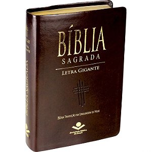 Bíblia Sagrada Letra Gigante  Com Índice  Marrom NTLH - SBB