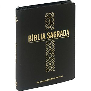 Bíblia Sagrada - Linha Ouro - Preta - Ziper - NAA - SBB