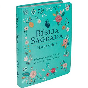 Bíblia Sagrada Letra Grande Letras Vermelhas e Harpa Cristã
