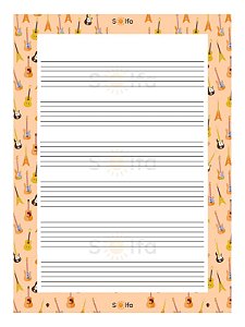 Bloco de Notas Musical - Tablatura