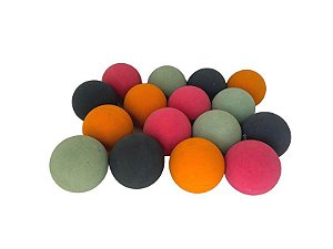 Bolabatuta - Caixa com 16 unidades das cores Complemento: Laranja, Rosa, Preta e Verde claro