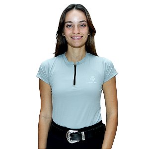 CAMISA BASIC COR CINZA MANGA CURTA