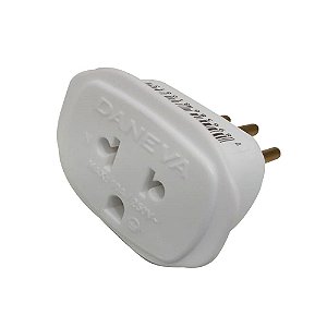 Plug Adaptador 2P+T 10A Novo para Antigo 1661