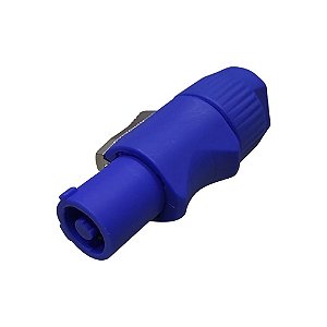 Conector Plug Powercon de Linha Azul