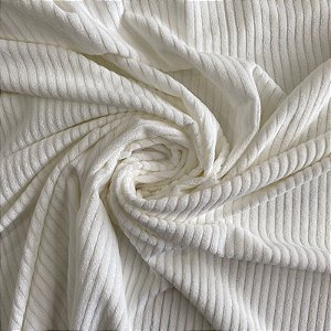 MALHA VELUDO DOUBLE CORDUROY (BRANCO)