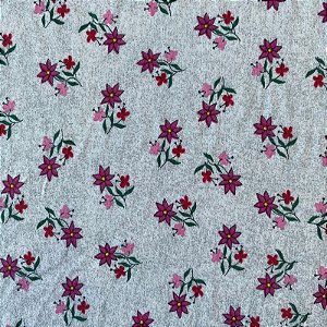TECIDO MALHA SUEDE PIJAMA (FLOR)