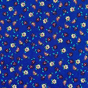 TECIDO MALHA SUEDE PIJAMA (FLOR AZUL)