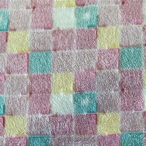 MANTA FLEECE 3D (QUADRADO COLORIDO)