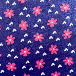 MANTA FLEECE 3D (FLOR ROXA)