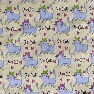TRICOLINE ESTAMPADA (GATO COM LAÇO)