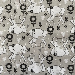 TRICOLINE ESTAMPADA (ELEFANTE CINZA)