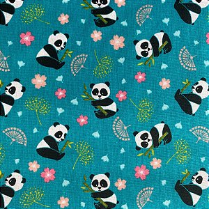 TRICOLINE ESTAMPADA (PANDA FUNDO AZUL)