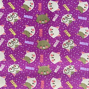 TRICOLINE ESTAMPADA (GATO FUNDO ROSA)