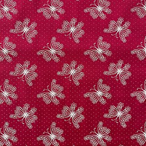 TRICOLINE ESTAMPADA (BORBOLETA COM BOLINHA BRANCA)