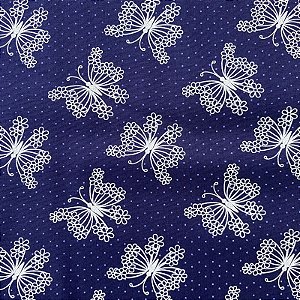 TRICOLINE ESTAMPADA (BORBOLETA FUNDO AZUL)