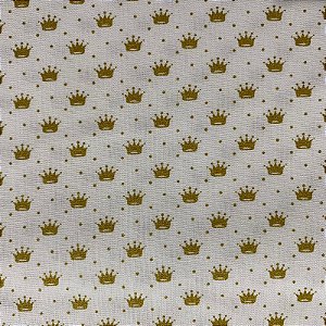 TRICOLINE ESTAMPADA (COROA DOURADA FUNDO BRANCO)