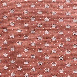 TRICOLINE ESTAMPADA (COROA BRANCA FUNDO ROSE)