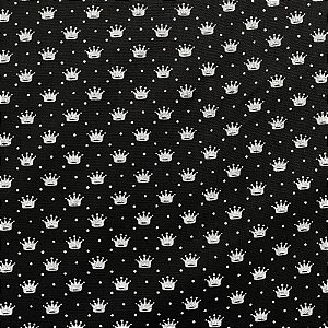 TRICOLINE ESTAMPADA (COROA BRANCA FUNDO PRETO)