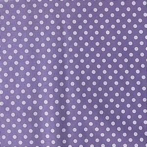 TRICOLINE ESTAMPADA (BOLINHA BRANCA FUNDO LILAS)