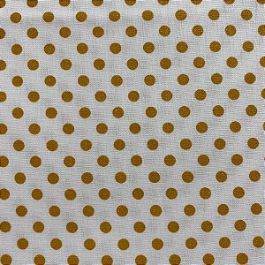 TRICOLINE ESTAMPADA (BOLINHA DOURADA FUNDO BRANCO)