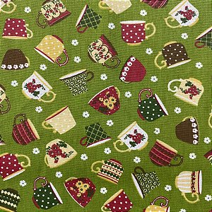 TRICOLINE ESTAMPADA (XICARA FUNDO VERDE)