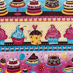 TRICOLINE BARRASDA ESTAMPADA (CUPCAKE)