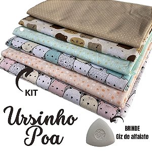 KIT URSINHO POÁ COM 6 ESTAMPAS DE 50X70 - 3 ESTAMPAS DE URSINHO E 3 ESTAMPAS DE POÁ