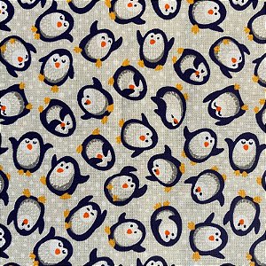 TRICOLINE ESTAMPADA (PINGUIM FUNDO CINZA)