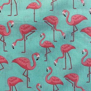 TRICOLINE ESTAMPADA (FLAMINGO FUNDO AZUL)