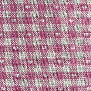 CHITA ESTAMPADA (XADREX CORAÇÃO ROSA)
