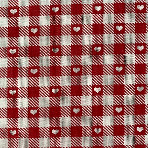 CHITA ESTAMPADA (XADREX CORAÇÃO VERMELHO)