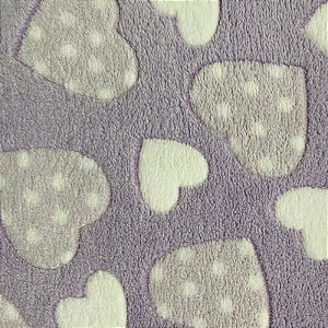 MANTA FLEECE 3D (CORAÇÃO ROXO)