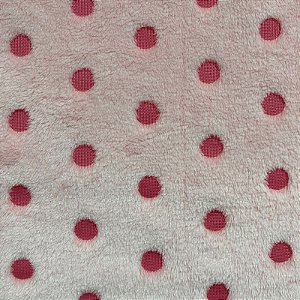 MANTA FLEECE 3D (BOLINHA ROSA)