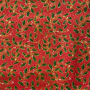 TRICOLINE BARRASDA ESTAMPADA (FOLHAS DE NATAL) NATAL