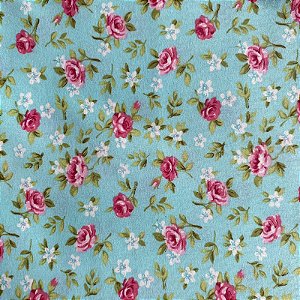TRICOLINE CALDEIRA LUCIA (AZUL CLARO FLOR ROSA)