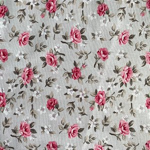 TRICOLINE CALDEIRA LUCIA (CINZA CLARO FLOR ROSA)