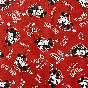 TRICOLINE DOHLER DIGITAL ESTAMPADO (MICKEY E MINNIE FUNDO VERMELHO)