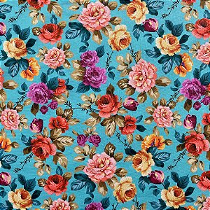 TRICOLINE BAHAMAS DIGITAL ESTAMPADO (FLOR AZUL)
