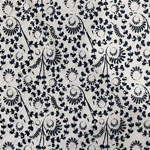 MALHA LAISE KARINA ESTAMPADO (FLORAL PRETO E BRANCO)