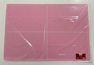 BASE PARA CORTE DE TECIDOS ROSA 90cm X 60cm CÍRCULO