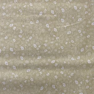 TRIOLINE ESTAMPADO PERIPAN (FLOR BRANCA FUNDO BEGE)