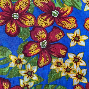 CHITA | FLOR VERMELHA FUNDO AZUL ROYAL