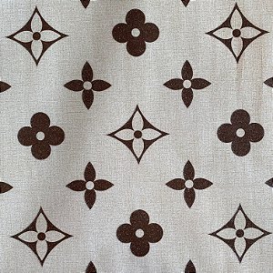 TOALHA DE MESA BRILHO | FLORES MARROM