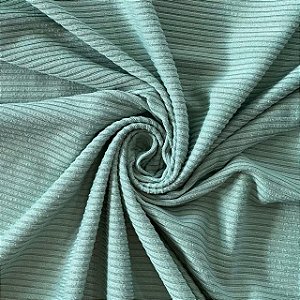 Malha Suede Lingerie Ribana | Verde Água
